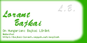 lorant bajkai business card