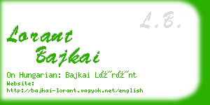 lorant bajkai business card